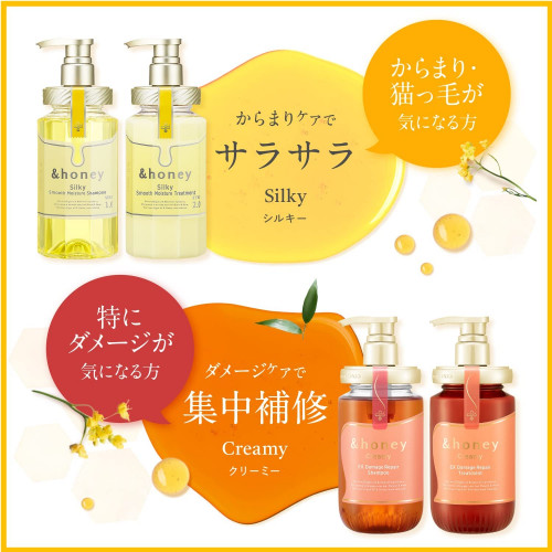 & Honey Deep Moist Shampoo & Treatment  шампунь и лечебный бальзам с медом, 2 по 440 мл