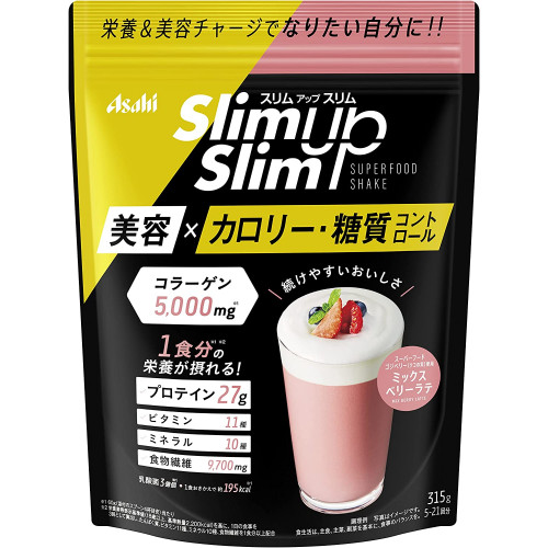 Диетический смузи Asahi Slim up Slim smoothie со вкусом ягодного латте