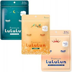 Набор из трех видов масок Lululun Face Mask Limited Trial Set of 3 Types  (запах анодии, тихий аромат льна, чай «Английский завтрак»)