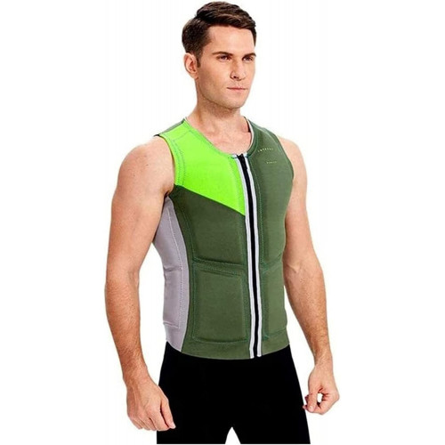 Спасательный жилет Морской костюм для предотвращения столкновений Серфинг Водные лыжи XUANX, зеленый, L