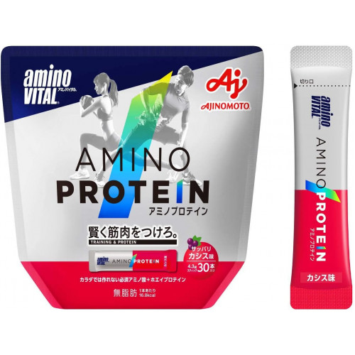 Амино Протеин Amino Protein  Ajinomoto Amino Vital Amino Protein, Cassis Flavor, 60 Bottles