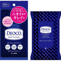 Deoco Body Cleanse Sheets — очищающие салфетки для тела, 4 упаковки по 36 шт