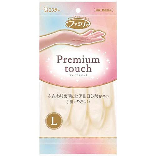 Перчатки с гиалуроновой кислотой Premium Touch для уборки и приготовления пищи,  белые, большой универсальный размер