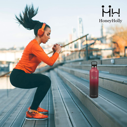 Термос HoneyHolly, Бутылка для воды из нержавеющей стали, с вакуумной изоляцией, 1000 мл