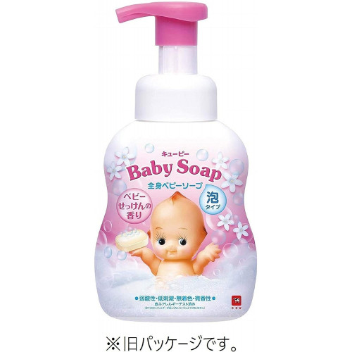Детская пенка 2 в 1 для мытья волос и тела с первых дней жизни без слёз с ароматом мыла "KEWPIE" 400 мл