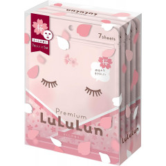 Маска для лица LULULUN, увлажняющая, с защитой от ультрафиолета, премиальная Lululun Cherry Blossom (аромат сакуры), 7 листов x 5 пакетов