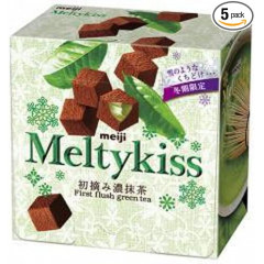 Meiji Шоколадные конфеты с зеленым чаем Meltykiss Chocolate 56 г, 5 упаковок