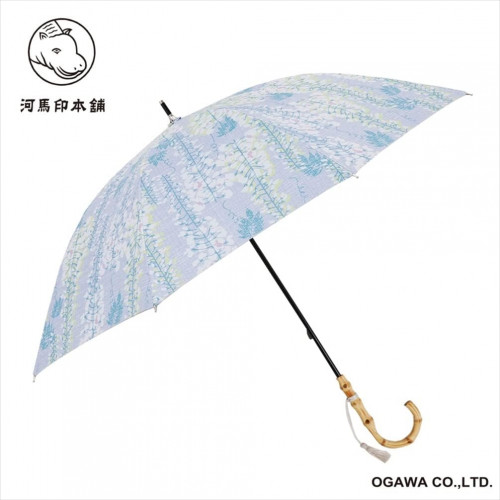 Всепогодный складной зонт с бамбуковой ручкой Ogawa 