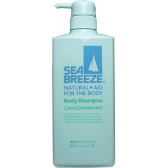 Гель для душа с ментолом с дезодорирующим эффектом Shiseido Sea Breeze Body Shampoo Cool&Deodorant, 2 флакона по 600 мл