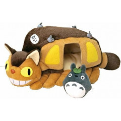 Мягкая игрушка Котобус с Тоторо внутри, Studio Ghibli My Neighbor Totoro Cat Bus House, Size M