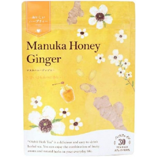 Вкусный травяной чай с имбирем и медом мануки Tree of Life Delicious Herbal Tea Manuka Honey Ginger, 30 пакетиков