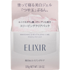 Увлажняющая антивозрастная ночная гель-маска для выравнивания тона кожи, ELIXIR WHITE SLEEPING CLEAR PACK SHISEIDO