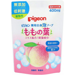 Жидкое мыло для детей с экстрактом персика, Pigeon, запасной блок, 400 мл.