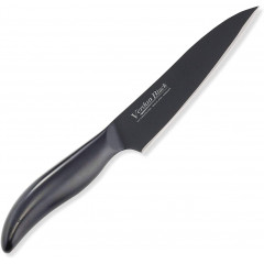Кухонный нож из молибден-ванадиевой нержавеющей стали, черный мелкий Shimomura Kogyo Verdun, 125 мм