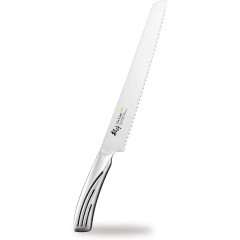 Кухонный нож из высокоуглеродистой молибден-ванадиевой стали, для нарезки хлебных изделий Shimomura Kogyo Murato Fit-Line, 210 мм