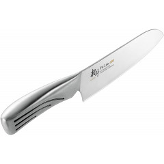 Кухонный нож из высокоуглеродистой молибден-ванадиевой стали, Shimomura Industrial Murato Fit-Line Santoku, 165 мм 