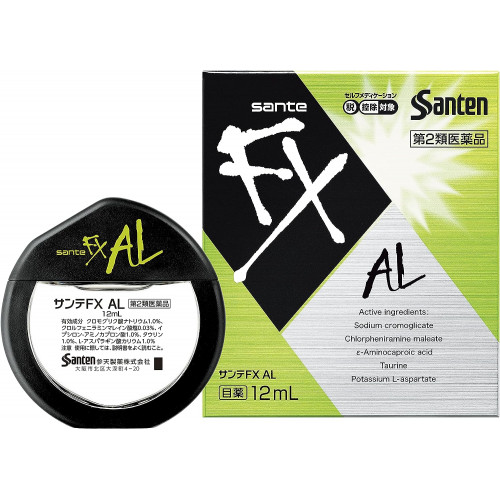 Sante Японские капли для глаз от аллергии FX AL SANTEN ИС5+, 12мл