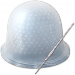Силиконовая шапочка для мелирования Fungoo с крючком