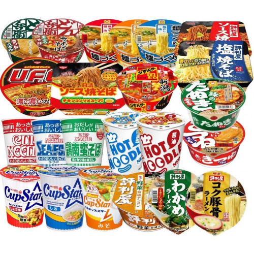 Ассорти: лапша и суп быстрого приготовления из Японии, 12 видов
