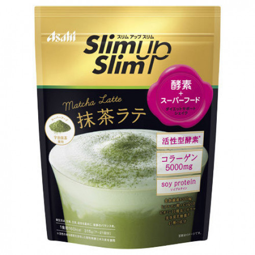 Диетический смузи Asahi Slim up Slim smoothie вкус матча-латте.
