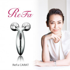 Двухроликовый платиновый лифтинг-массажёр ReFa Carat для ухода за лицом и всем телом от японской фирмы MTG