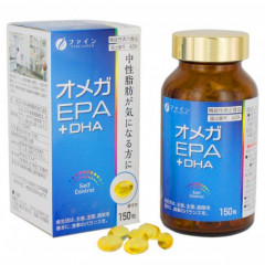 Биодобавка для снижения уровня нейтральных жиров FINE Omega DHA+ EPA.