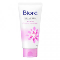 Пенка-скраб для лица свежий цветочный аромат Kao Biore, 130 мл