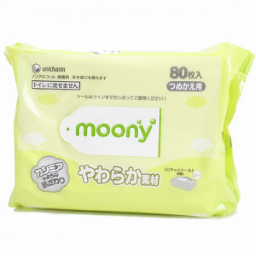 Влажные cалфетки для детей стандартной мягкости Moony.